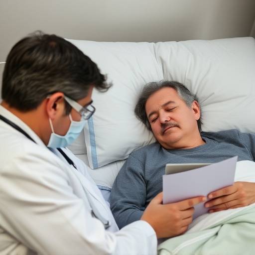 Doctor consulting with patient about sleep problems