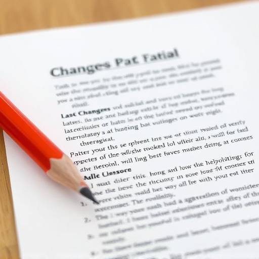 Document with a pencil editing it, representing changes to the terms