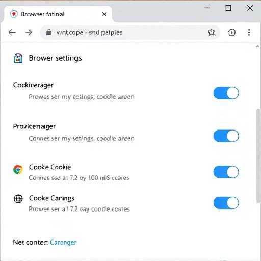 Screenshot of a browser's cookie settings panel